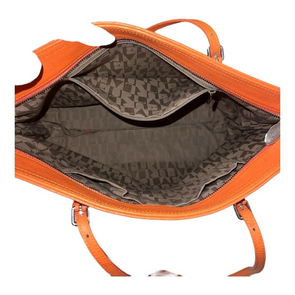 Furla Orange Large Leather Handbag Adjustable Straps - Picture 7 of 10